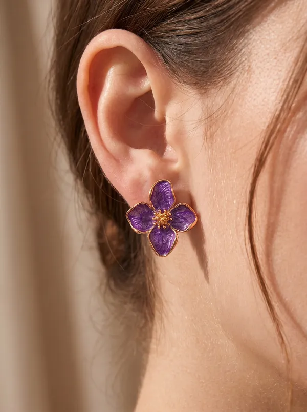 Purple_Enamel_Blossom_Stud_Earrings