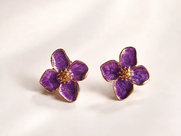 Purple_Enamel_Blossom_Stud_Earrings