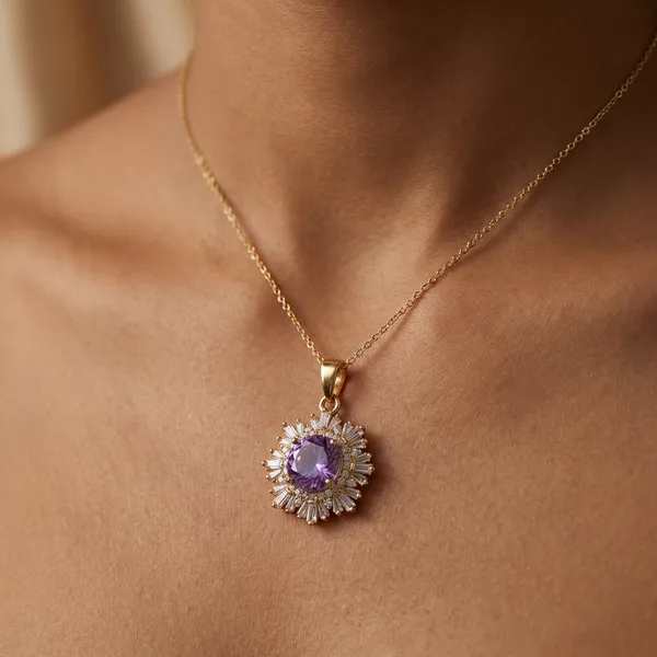 Violet_Crystal_Sunburst_Gold_Pendant_Necklace