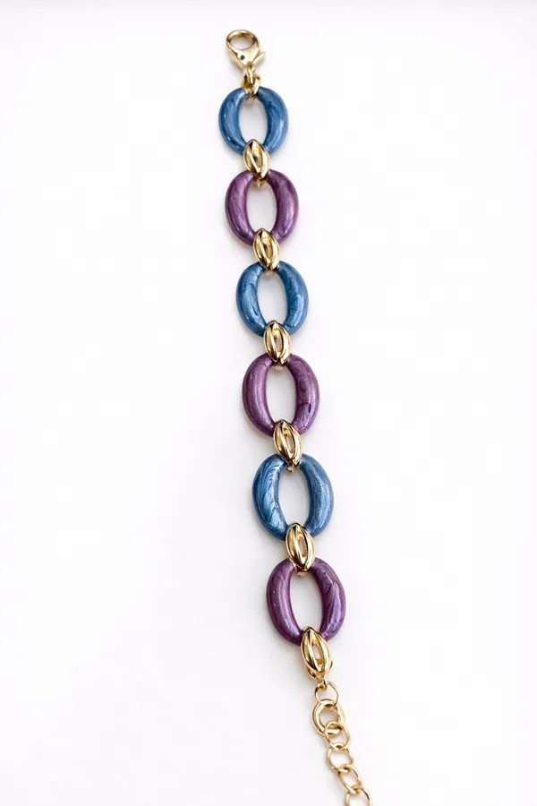 Blue_&_Lavender_Enamel_Gold_Link_Bracelet