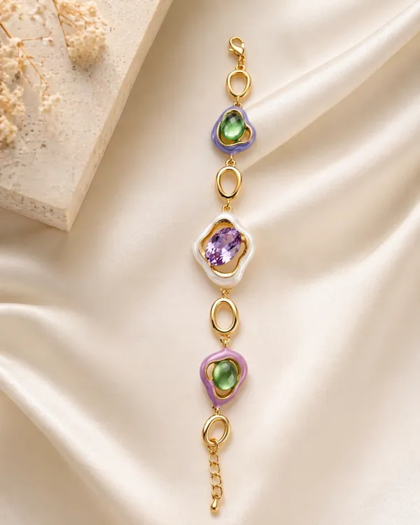 Multicolour_Crystal_&_Enamel_Gold_Link_Bracelet