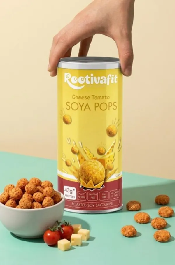 Rootivafit_Bajra_Puffs_(Masala_Magic_Flavor)_And_Rootivafit_Soya_Pops_(Cheese_Tomato_Flavor)_Roasted_Soy_Savouries_(43G_Protein,_Gluten_Free,_High_Fibre)_Combo_Pack_Of_2