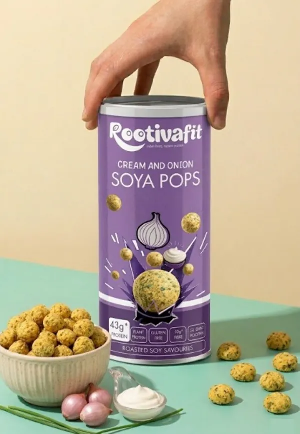 Rootivafit_Corn_Kurmura_(Salt_And_Pepper_Flavor)_And_Rootivafit_Soya_Pops_(Cream_And_Onion_Flavor)_Roasted_Soy_Savouries_(43G_Protein,_Gluten_Free,_High_Fibre)_Combo_Pack_Of_2