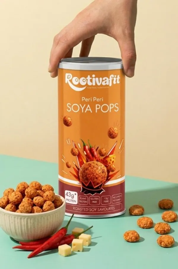 Rootivafit_Corn_Kurmura_(Salt_And_Pepper_Flavor)_And_Rootivafit_Soya_Pops_(Peri_Peri_Flavor)_Roasted_Soy_Savouries_(43G_Protein,_Plant_Protein_)_Combo_Pack_Of_2