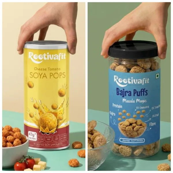 Rootivafit_Bajra_Puffs_(Masala_Magic_Flavor)_And_Rootivafit_Soya_Pops_(Cheese_Tomato_Flavor)_Roasted_Soy_Savouries_(43G_Protein,_Gluten_Free,_High_Fibre)_Combo_Pack_Of_2