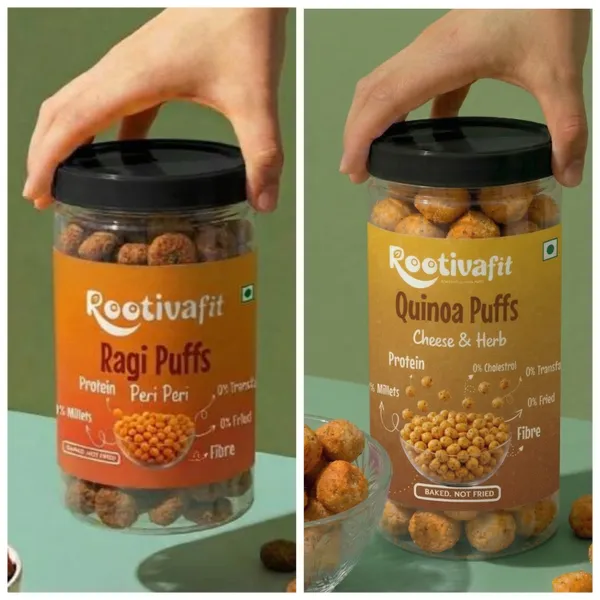 Rootivafit_Quinoa_Puffs_(Cheese_And_Herb_Flavor)_And_Rootivafit_Ragi_Puffs_(Peri_Peri_Flavor)_Baked,_Not_Fried_Combo_Pack_Of_2