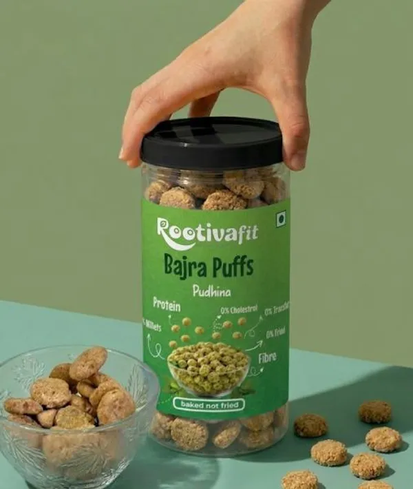 Rootivafit_Bajra_Puffs_(Pudhina_Flavor)_Baked_Healthy_Snack_And_Rootivafit_Soya_Pops_(Cheese_Tomato_Flavor)_Roasted_Soy_Savouries_(43G_Protein,_Gluten_Free,_High_Fibre)_Combo_Pack_Of_2