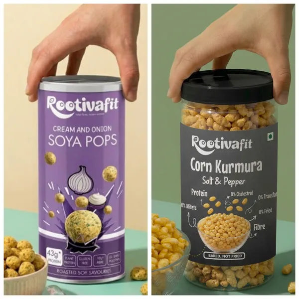 Rootivafit_Corn_Kurmura_(Salt_And_Pepper_Flavor)_And_Rootivafit_Soya_Pops_(Cream_And_Onion_Flavor)_Roasted_Soy_Savouries_(43G_Protein,_Gluten_Free,_High_Fibre)_Combo_Pack_Of_2