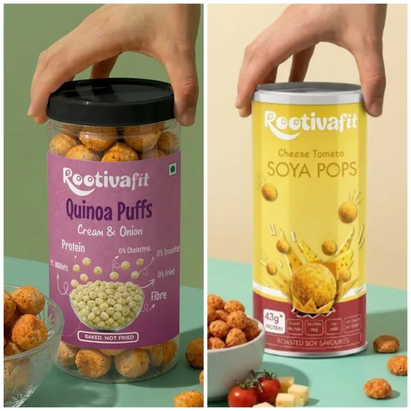 Rootivafit_Quinoa_Puffs_(Cream_And_Onion_Flavor)_And_Rootivafit_Soya_Pops_(Cheese_Tomato_Flavor)_Roasted_Soy_Savouries_(43G_Protein,_Gluten_Free,_High_Fibre)_Combo_Pack_Of_2
