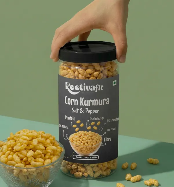 Rootivafit_Corn_Kurmura_(Salt_And_Pepper_Flavor)_And_Rootivafit_Soya_Pops_(Peri_Peri_Flavor)_Roasted_Soy_Savouries_(43G_Protein,_Plant_Protein_)_Combo_Pack_Of_2