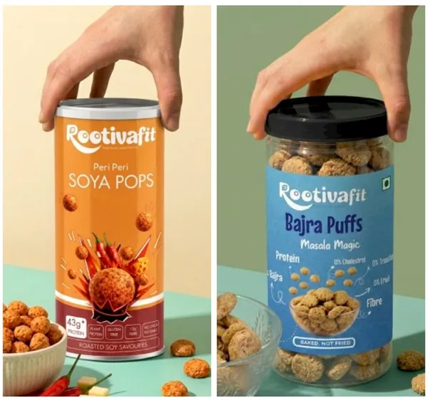 Rootivafit_Bajra_Puffs_(Masala_Magic_Flavor)_And_Rootivafit_Soya_Pops_(Peri_Peri_Flavor)_Roasted_Soy_Savouries_(43G_Protein,_Plant_Protein_)_Combo_Pack_Of_2