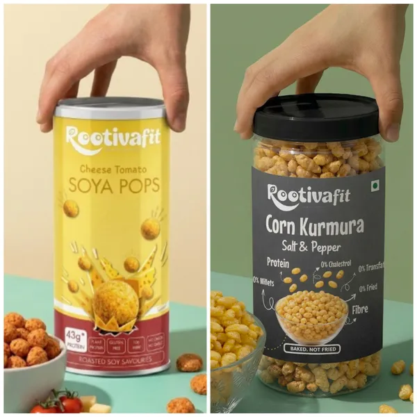Rootivafit_Corn_Kurmura_(Salt_And_Pepper_Flavor)_And_Rootivafit_Soya_Pops_(Cheese_Tomato_Flavor)_Roasted_Soy_Savouries_(43G_Protein,_Gluten_Free,_High_Fibre)_Combo_Pack_Of_2
