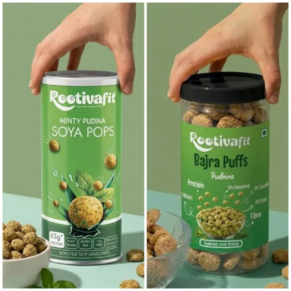 Rootivafit_Bajra_Puffs_(Pudhina_Flavor)_Baked_Healthy_Snack_And_Rootivafit_Soya_Pops_(Minty_Pudhina_Flavor)_Roasted_Soy_Savouries_(43G_Protein,_Gluten_Free,_High_Fibre)_Combo_Pack_Of_2
