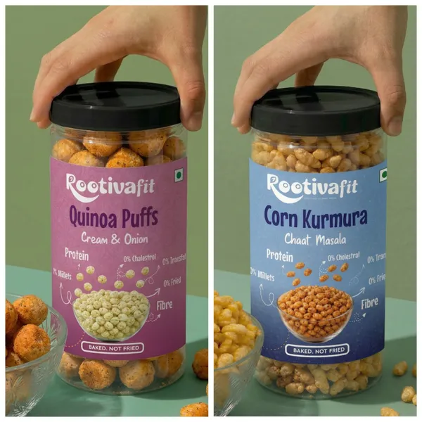 Rootivafit_Corn_Kurmura_(Chaat_Masala_Flavor)_And_Rootivafit_Quinoa_Puffs_(Cream_And_Onion_Flavor)_Baked,_Not_Fried_Combo_Pack_Of_2
