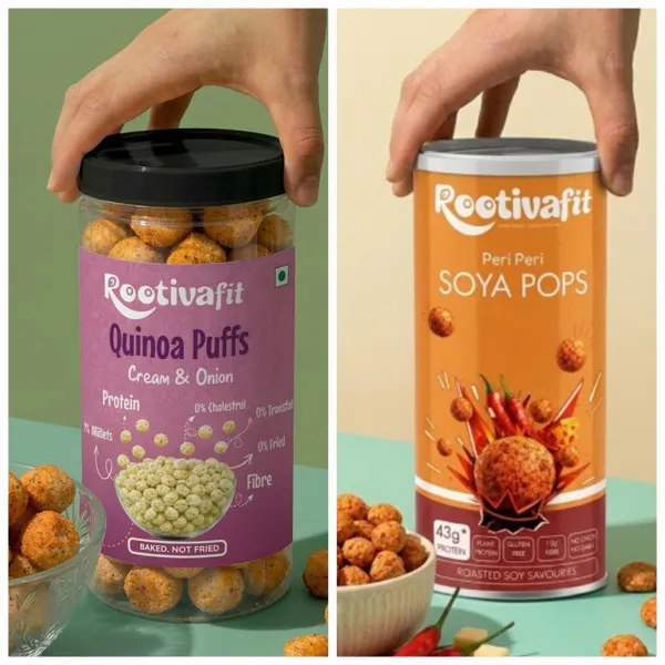 Rootivafit_Quinoa_Puffs_(Cream_And_Onion_Flavor)_And_Rootivafit_Soya_Pops_(Peri_Peri_Flavor)_Roasted_Soy_Savouries_(43G_Protein,_Plant_Protein_)_Combo_Pack_Of_2