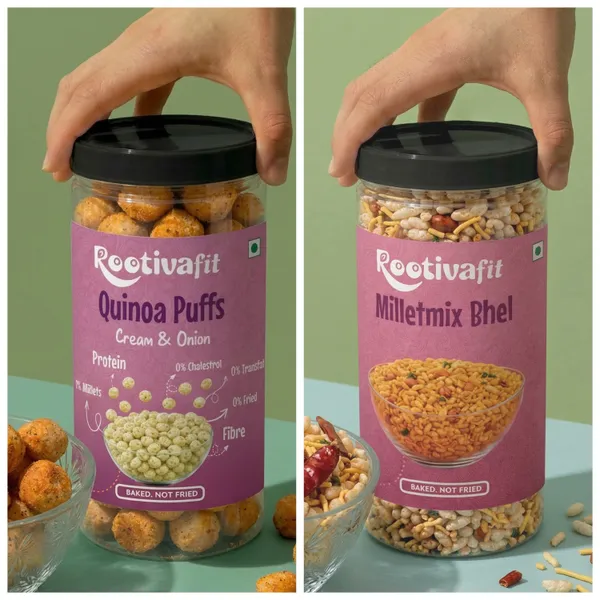 Rootivafit_Quinoa_Puffs_(Cream_And_Onion_Flavor)_And_Rootivafit_Millet_Mix_Bhel_Healthy_Snack_Combo_Pack_Of_2