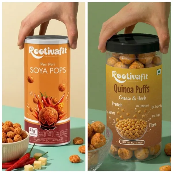 Rootivafit_Quinoa_Puffs_(Cheese_And_Herb_Flavor)_And_Rootivafit_Soya_Pops_(Peri_Peri_Flavor)_Roasted_Soy_Savouries_(43G_Protein,_Plant_Protein_)_Combo_Pack_Of_2