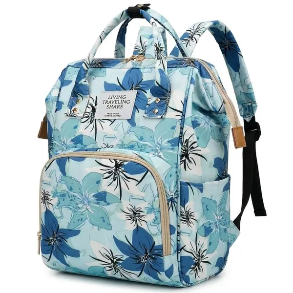 Stylish_Floral_Print_Baby_Diaper_Bag_Backpack_for_Moms_|_Waterproof_Large_Capacity_Maternity_Bag_with_Multiple_Pockets_for_Baby_Care-Floral_Blue