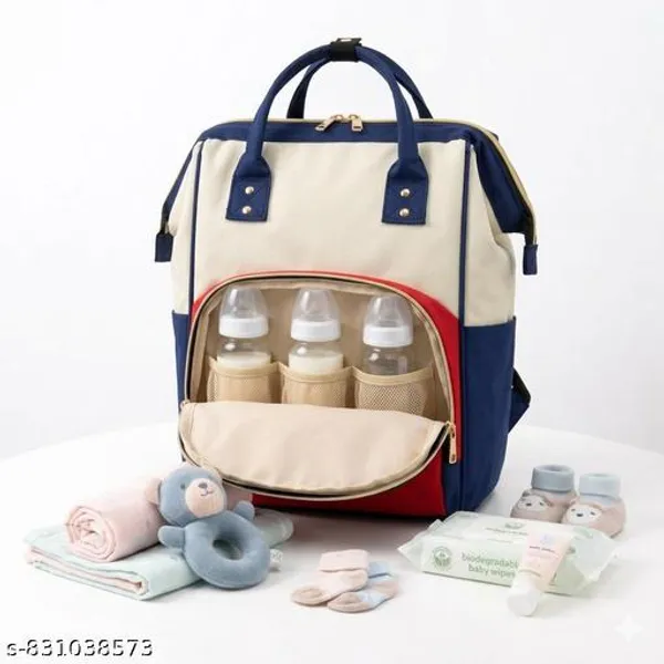 Stylish_Baby_Diaper_Bag_Backpack_For_Moms_Large_Capacity_Waterproof_Mommy_Bag_Multipurpose_Maternity_Travel_Bag_With_Multiple_Pockets_-_Multicolour