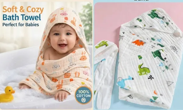 Orange_And_White_Muslin_Cotton_Baby_Towel_For_Newborn_Baby_(Pack_Of_2)