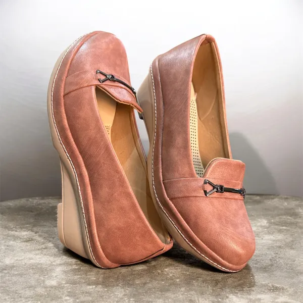 Peach_Synthetic_Rexine_Comfort_Sole_Heel_Loafer_For_Women