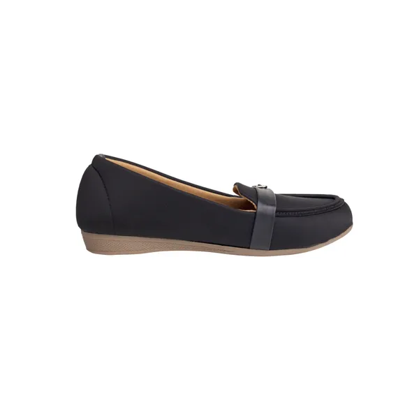 Black_Lycra_Cloth_Memory_Cushion_Loafers_For_Women
