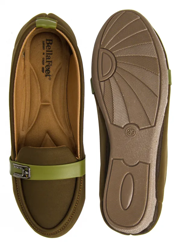 Olive_Lycra_Cloth_Memory_Cushion_Loafers_For_Women
