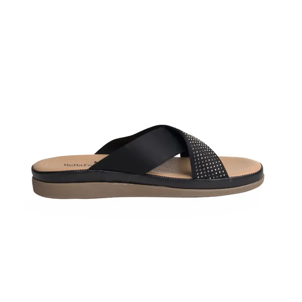 Black_Lycra_Doctor_Sole_Sandals_For_Women