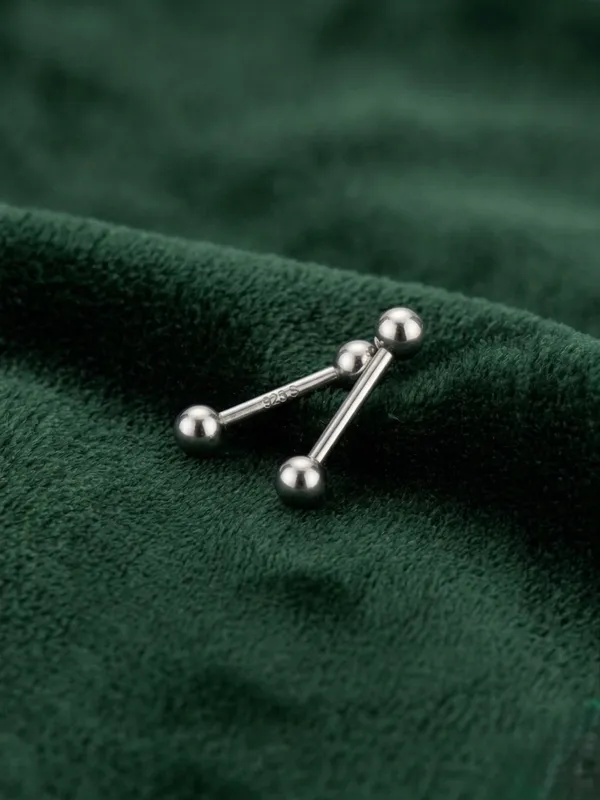 925_Sterling_Silver_Ball_Bar_Stud_Earrings