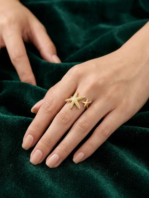 Gold_Tone_Starfish_Design_Ring_for_Women