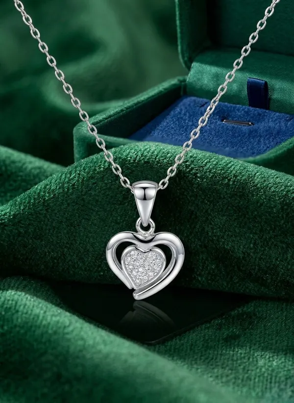 Sterling_Silver_Heart_Pendant_Necklace_For_Women_925_Sterling_Silver