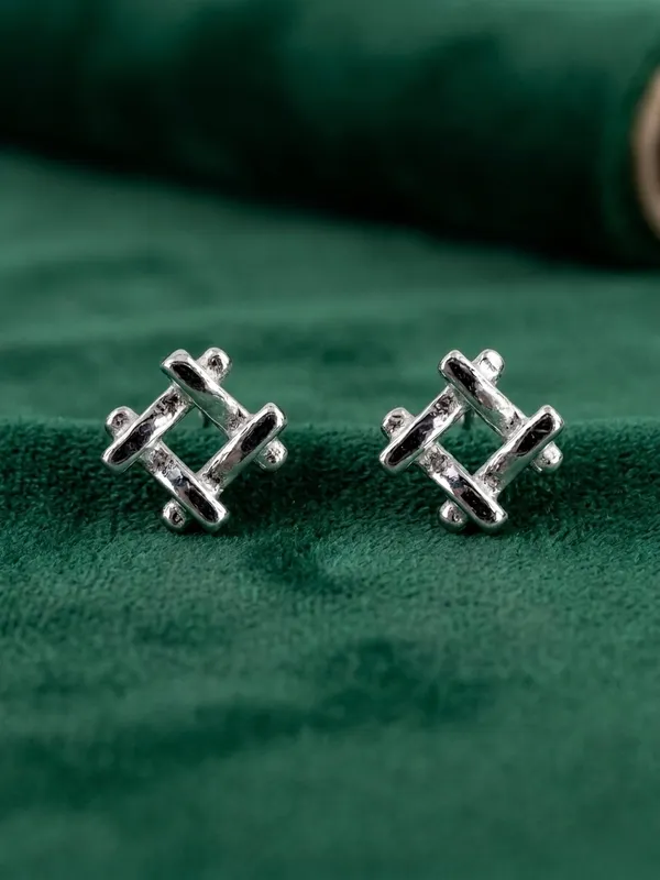 925_Silver_Square_Knot_Stud_Earrings