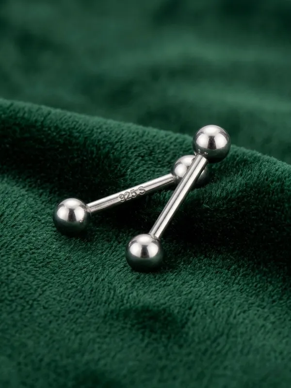 925_Sterling_Silver_Ball_Bar_Stud_Earrings