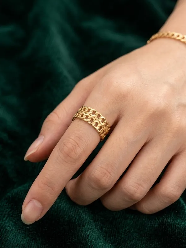 Gold_Tone_Chain_Link_Adjustable_Ring_for_Women