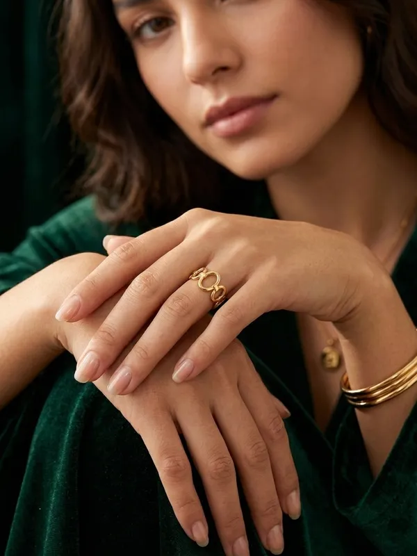 Gold_Tone_Link_Ring_for_Women