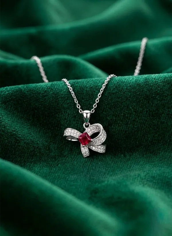 Pendant_With_Red_Stone_Sparkling_Cz_Design_925_Sterling_Silver