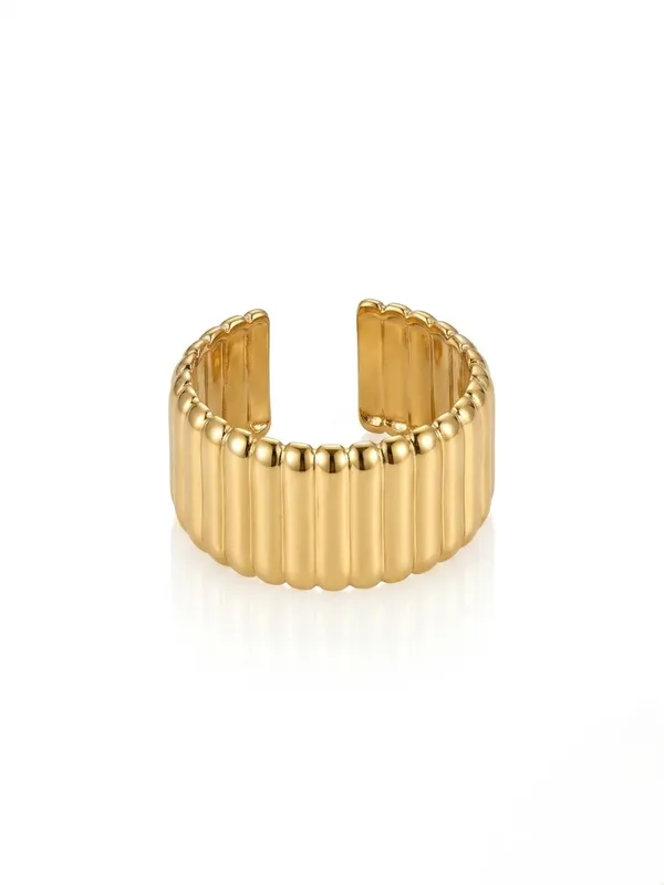 Gold_Tone_Ribbed_Open_Ring_for_Women