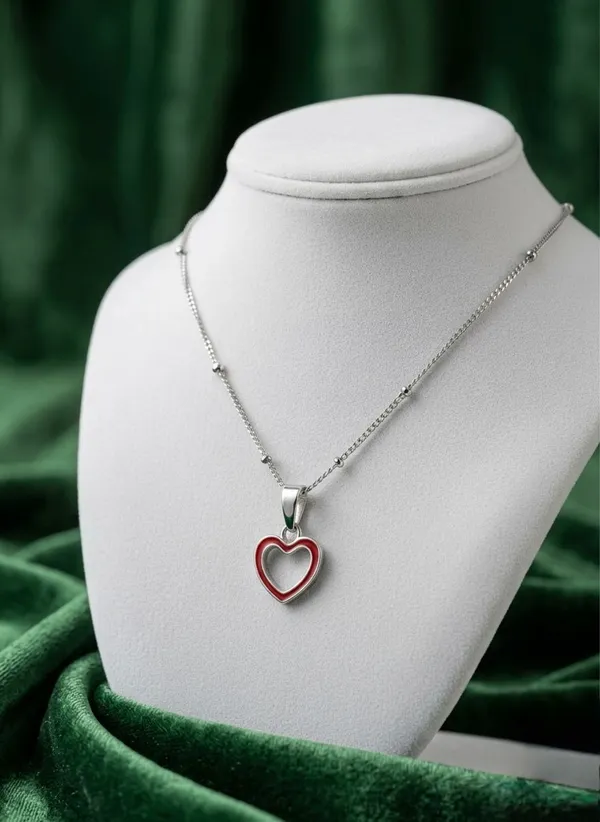 Red_Enamel_Heart_Pendant_Necklace_Minimal_Stylish_Love_Pendant_For_Women_925_Sterling_Silver