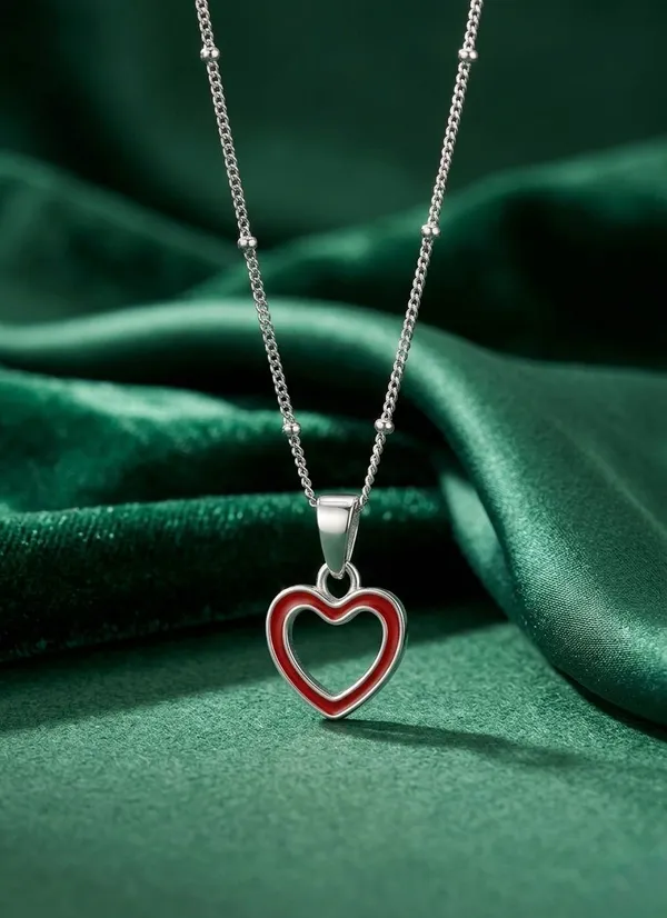 Red_Enamel_Heart_Pendant_Necklace_Minimal_Stylish_Love_Pendant_For_Women_925_Sterling_Silver