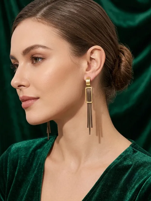 Gold_Tone_Rectangular_Chain_Drop_Earrings