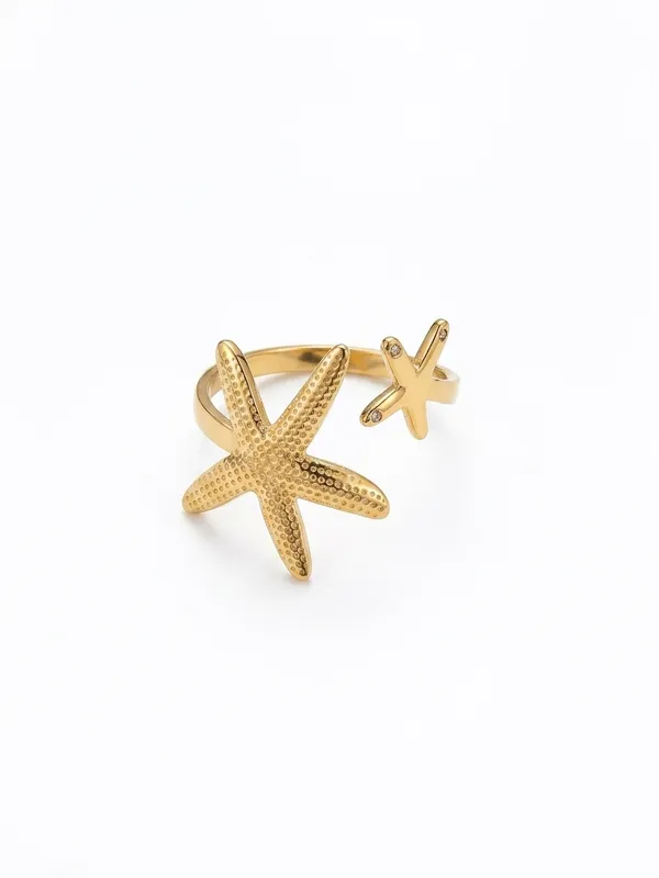 Gold_Tone_Starfish_Design_Ring_for_Women