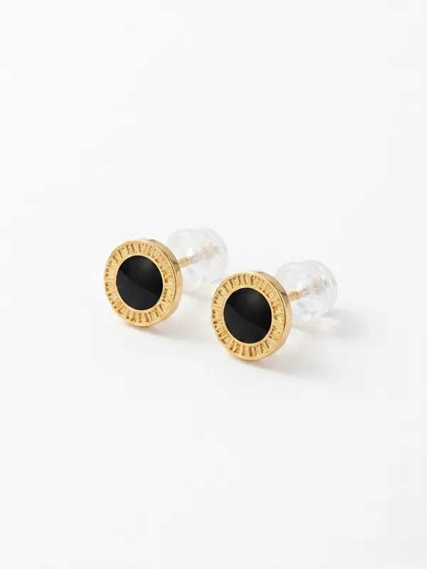 Rimmed_Black_Enamel_Stud_Earrings_925_Silver