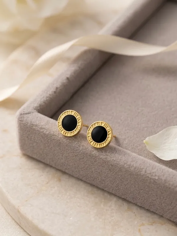 Rimmed_Black_Enamel_Stud_Earrings_925_Silver