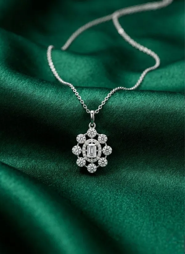 Floral_Halo_Pendant_Necklace_Sparkling_Zircon_Flower_Design_For_Women_925_Sterling_Silver