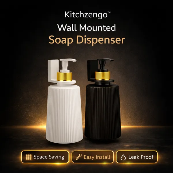 Black_Wall_Mounted_Soap_Dispenser_with_Pump__Refillable_Liquid_Soap_And_Hand_Wash_Dispenser__Ribbed_Design_Bathroom_And_Kitchen_Dispenser__Durable