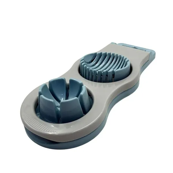 White_2_in_1_Egg_Cutter_and_Slicer_Tool__Boiled_Egg_Chopper_with_Wedges_And_Round_Slices__Plastic_Egg_Separator_for_Kitchen_Use