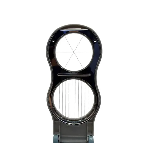 White_2_in_1_Egg_Cutter_and_Slicer_Tool__Boiled_Egg_Chopper_with_Wedges_And_Round_Slices__Plastic_Egg_Separator_for_Kitchen_Use