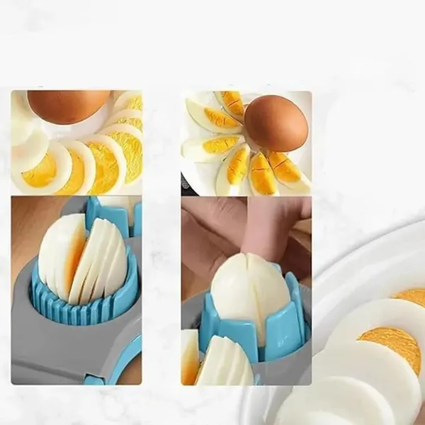 White_2_in_1_Egg_Cutter_and_Slicer_Tool__Boiled_Egg_Chopper_with_Wedges_And_Round_Slices__Plastic_Egg_Separator_for_Kitchen_Use