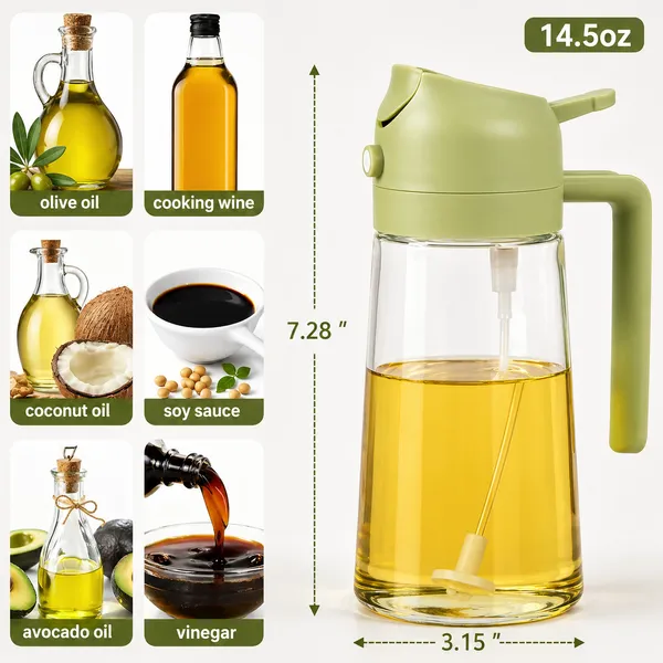 KITCHZENGO_2-in-1_Oil_Dispenser_Spray_Bottle_500ml_–_Glass_Oil_Sprayer_&_Pourer_with_Dual_Mode_(Spray_&_Pour),_Leak-Proof,_Kitchen_Oil_Bottle_for_Cooking,_Salad_&_Frying