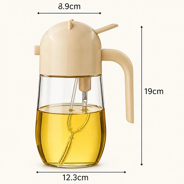 KITCHZENGO_Automatic_Oil_Dispenser_Bottle_580ml_–_Premium_Glass_Oil_Pourer_with_Auto_Open/Close_Lid,_Leak-Proof_&_Drip-Free_for_Cooking,_Kitchen_&_Salad